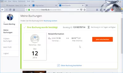 Bravofly Überprüfung : Bravofly einloggen and booking ID confirmation