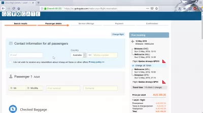 Recenzia GoToGate: je rezervácia letov GoToGate oprávnená? : Zadávanie informácií o cestujúcich