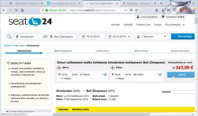 Преглед на Seat24 : Полетът от Амстердам до Бали е 343 евро