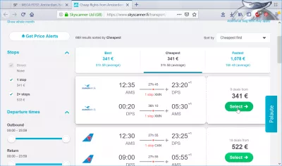 Gizli Uçan hata ücreti : Link, Skyscanner Türkiye - 341 € uçuşlarına öncülük ediyor