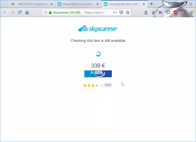 Тайна летяща грешка : Проверка на таксата от 339 € в Skyscanner