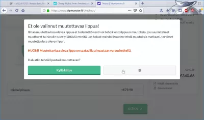 Отзив за резервация на полети на Tripmonster.fi : Безсмислено застраховане